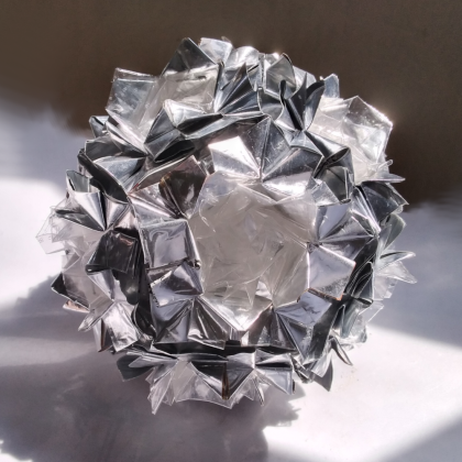 White roses origami